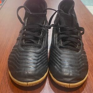 Black Soccer Cleats with Gum Sole